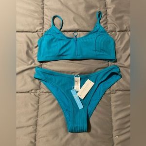 NWT!!! Large, BLUE, cupshe, two piece bikini